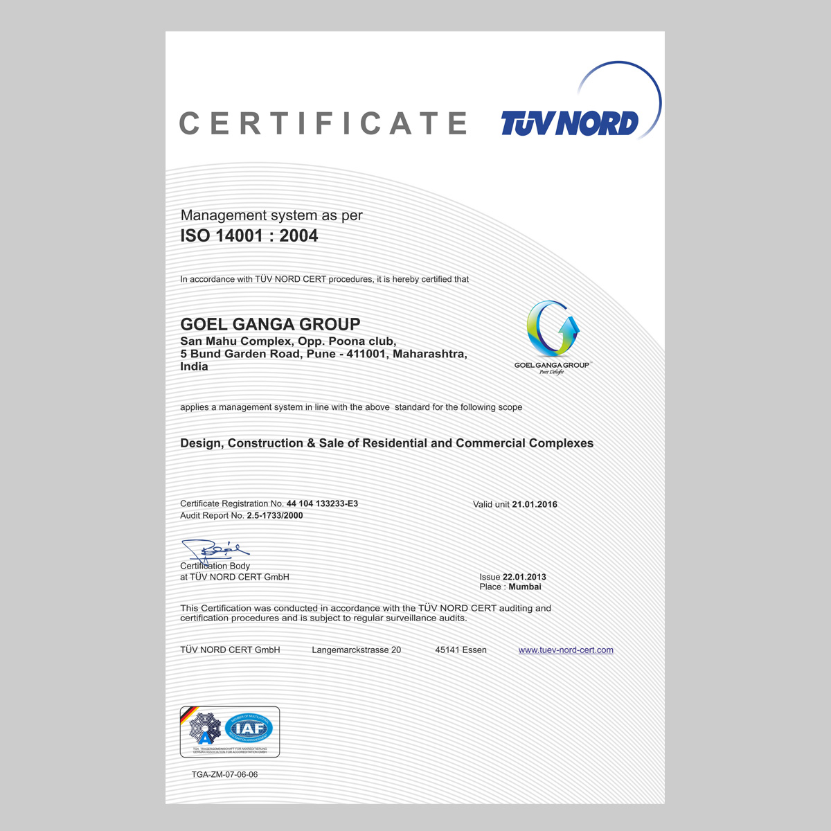 Certificate-TUV-Nord