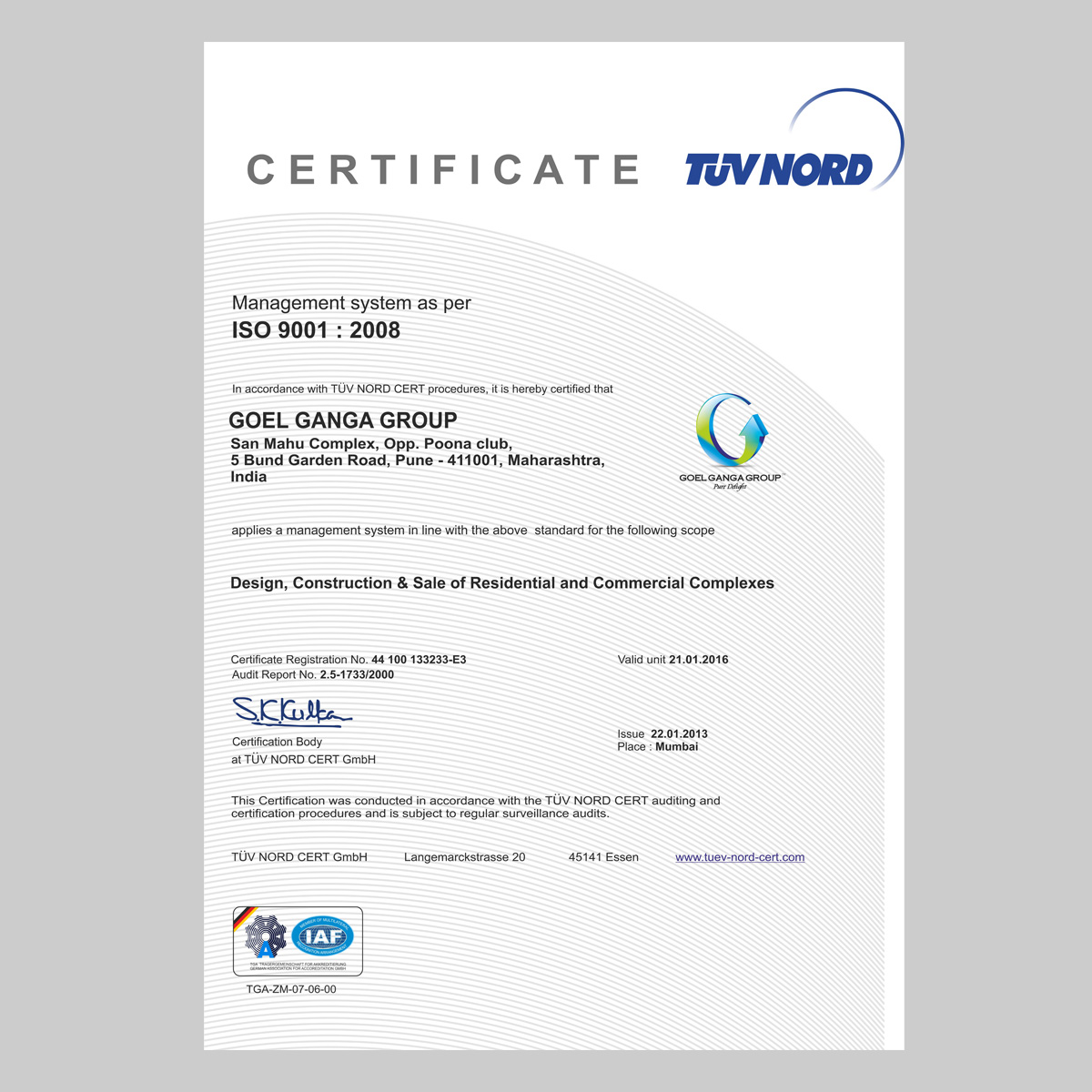 Certificate-TUV
